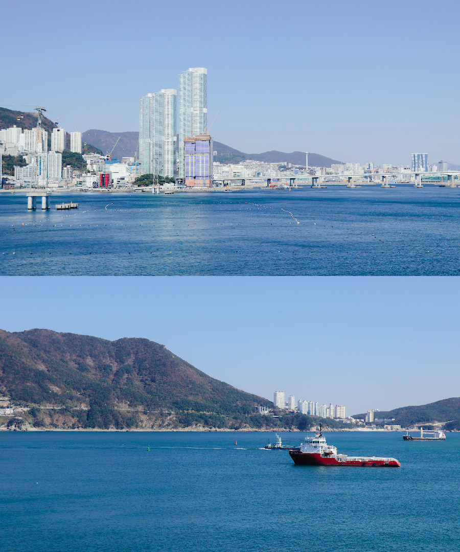 釜山景點推薦：釜山松島市景、山景一覽無遺