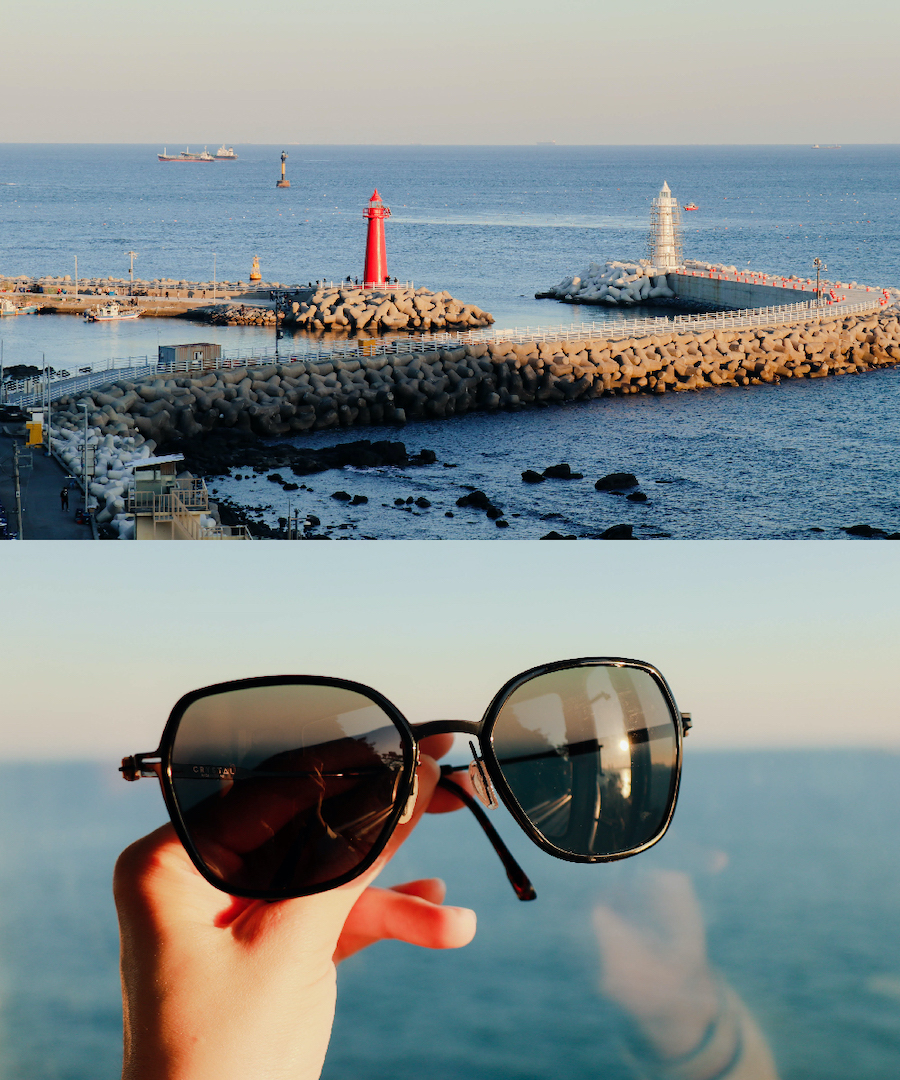 韓國旅遊推薦太陽眼鏡：偏光太陽眼鏡很適合在夕陽下配戴保護眼睛