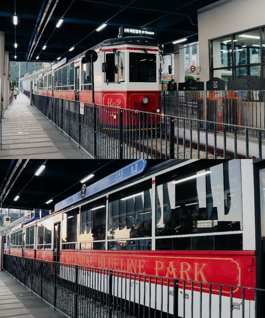 釜山海雲台景點推薦：海雲台藍線公園搭乘指南，購買回程列車，可直接透過釜山PASS換票